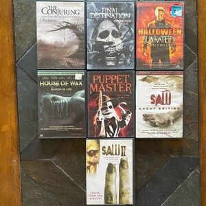 Horror Movie Collection Lot of 7 DVDs - House of Wax , Halloween , Conjuring etc